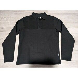 Peter Werth Sweatshirt London No.1 Magson Mens Long Sleeve Polo Sz Medium Black